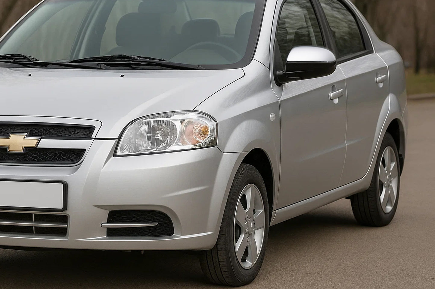 Mirror Covers (2 pcs, Stainless Steel) for Chevrolet Aveo T250 2005-2011 - image 3