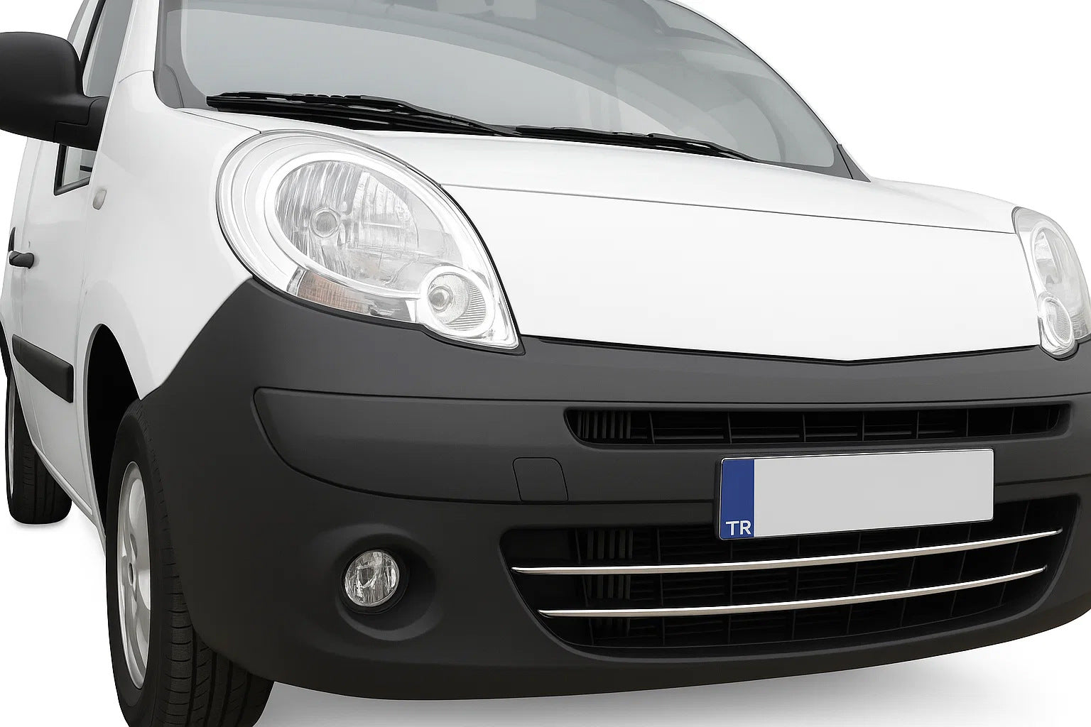 Front bumper stainless steel covers (2 pcs) for Renault Kangoo 2008-2020 - image 1