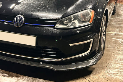 Front Bumper Lip Spoiler (for OEM bumper, 2017-2020, ABS plastic) for Volkswagen Golf 7/E-Golf 2012-2020 - image 1