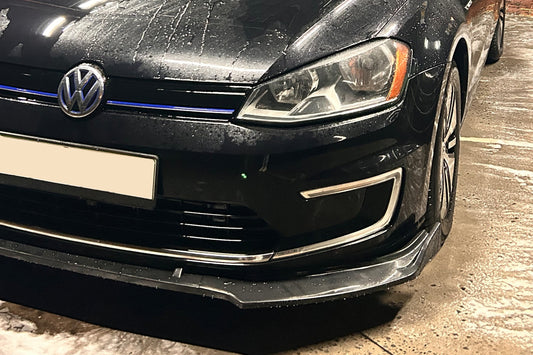 Front Bumper Lip Spoiler (for OEM bumper, 2017-2020, ABS plastic) for Volkswagen Golf 7/E-Golf 2012-2020 - image 1