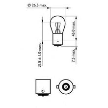 Indicator Bulb Philips 12498 P21W 12V BA15S - image 2