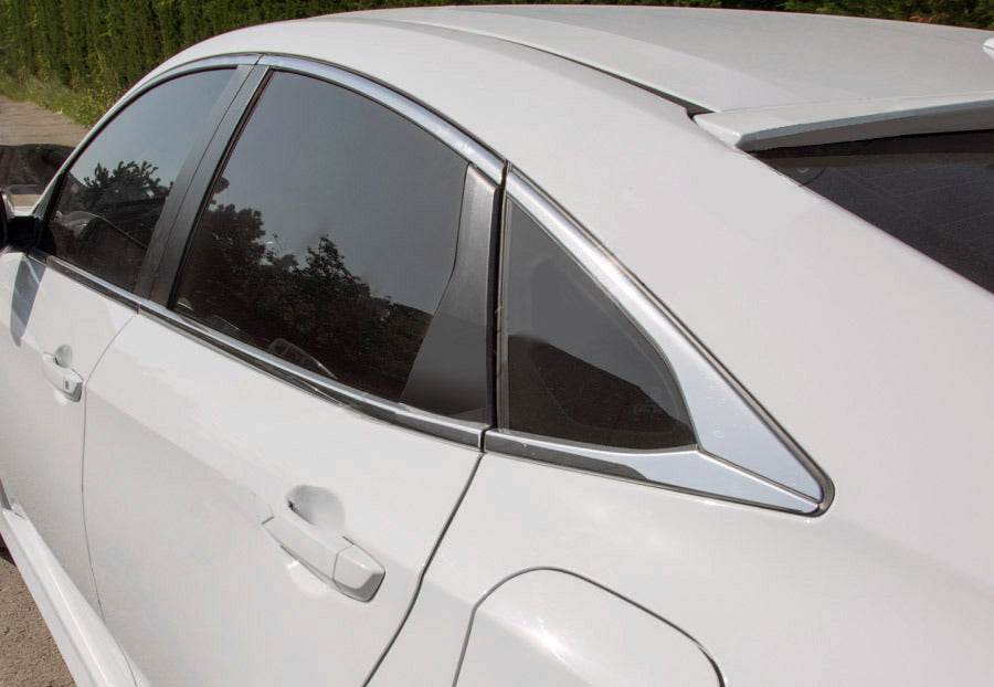 Lower edging of windows (8 parts) for Honda Civic Sedan X 2016-2021 - Reelken Auto