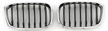 Kidney Grilles 1 Bar (2018-2021, Gloss Black with Chrome Trim) for BMW X3 G01 2018- - image 2