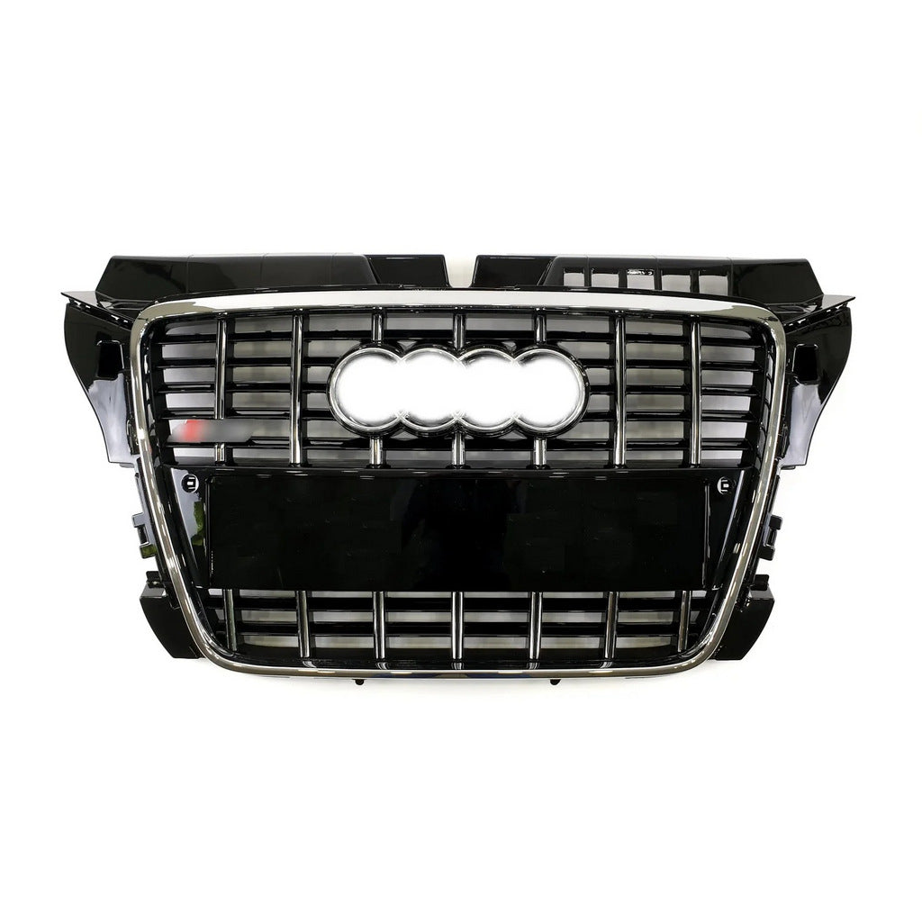 Front Grille S-Style (2008-2012, Black with Chrome) for Audi A3 2003-2012 - image 1