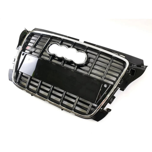 S-style front grille (2008-2012, black with chrome) for Audi A3 2003-2012 - image 2