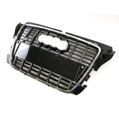 Front Grille S-Style (2008-2012, Black with Chrome) for Audi A3 2003-2012 - image 2