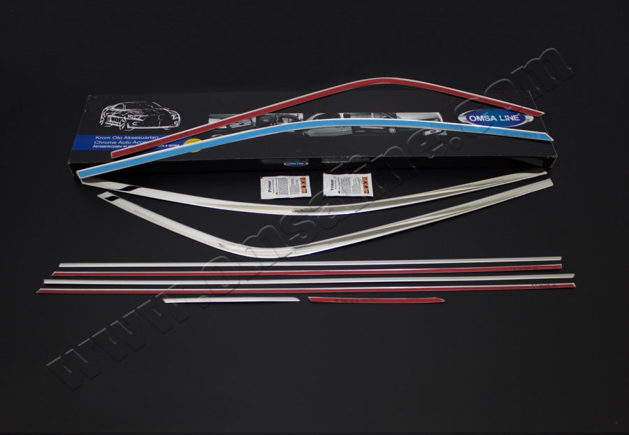 Full Window Trim Set (10 pcs, Stainless Steel) for Hyundai I-20 2014-2020 - image 2