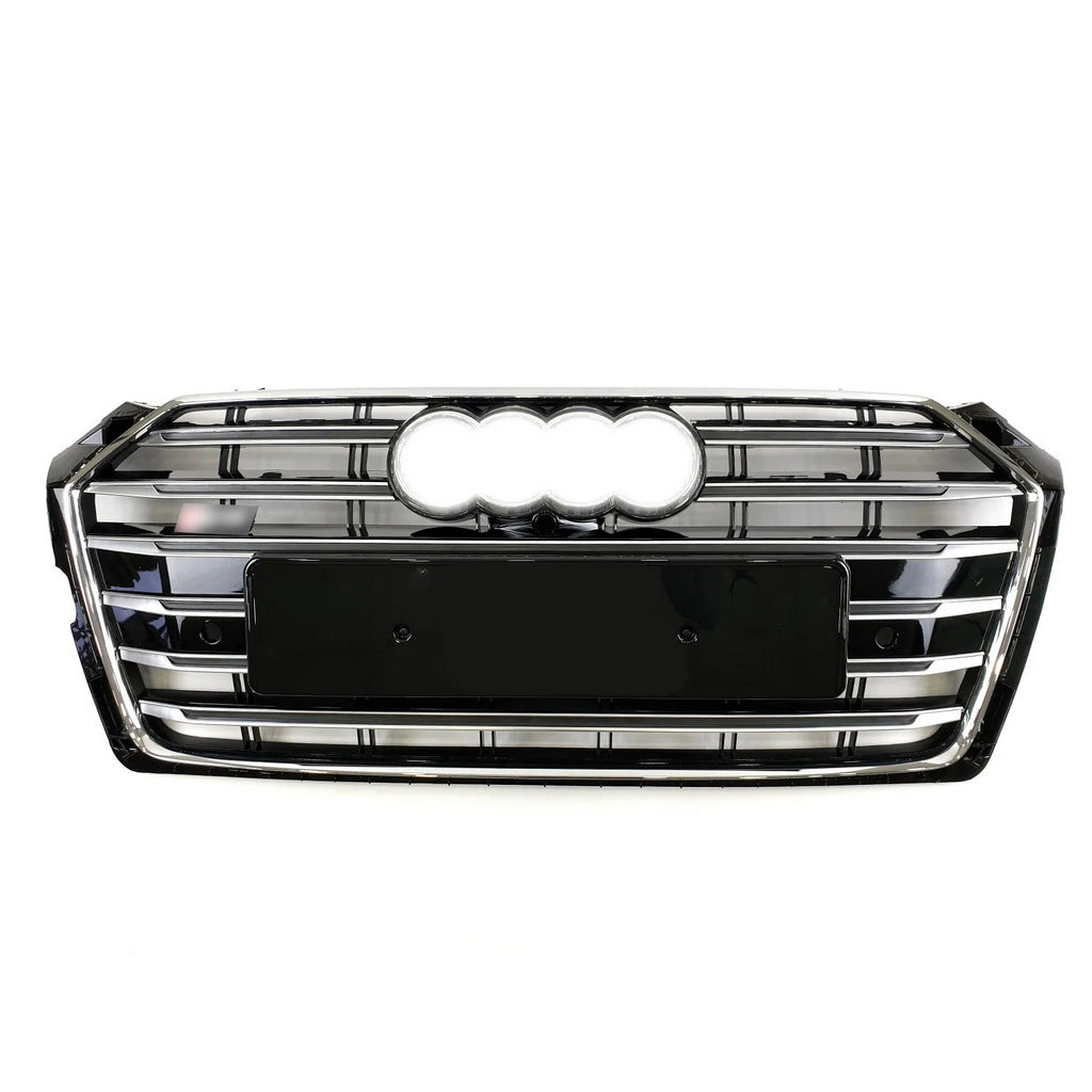 S-style front grille (2016-2019, black) for Audi A5 2016-2025 - image 1