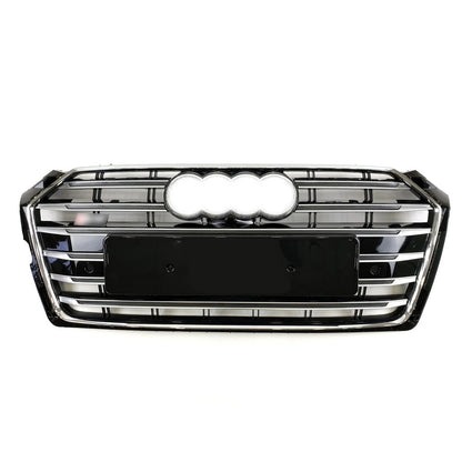 S-style front grille (2016-2019, black) for Audi A5 2016-2025 - image 1