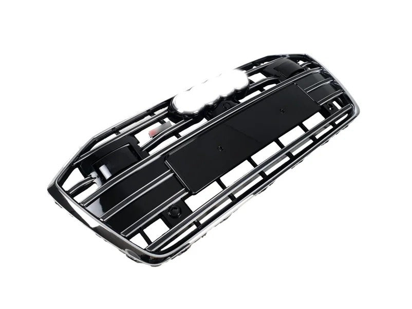 S-style front grille (with ACC, black with chrome) for Audi A6 C8 2018- - image 2