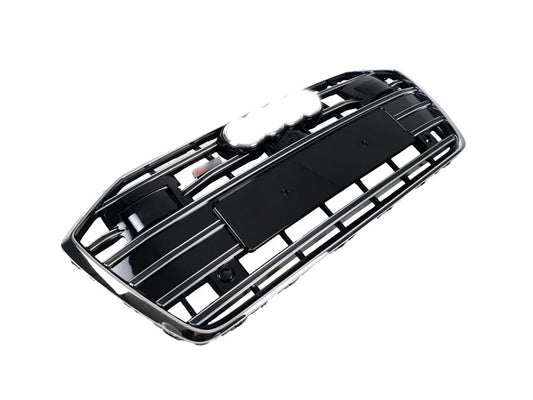 S-style front grille (with ACC, black with chrome) for Audi A6 C8 2018- - image 2