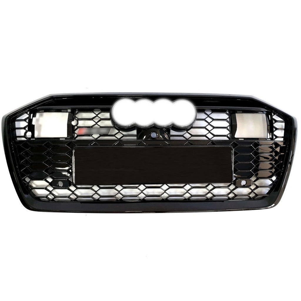 RS-style front grille (with ACC, black) for Audi A6 C8 2018- - image 4