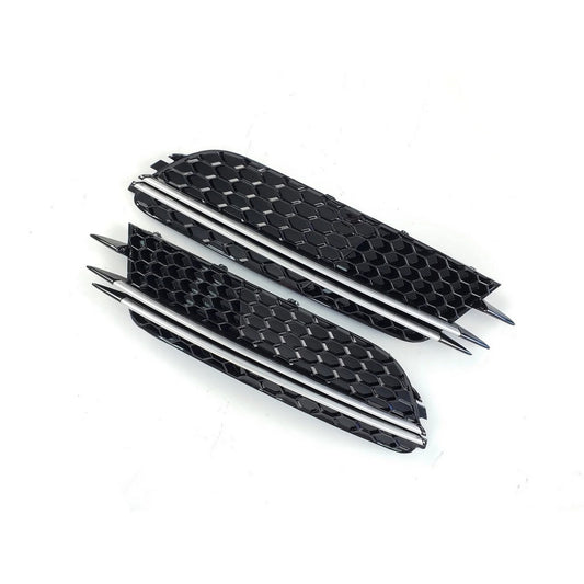 RS-Style fog light grilles (2011-2014, 2 pcs, Black) for Audi A6 C7 2011-2017 - image 1