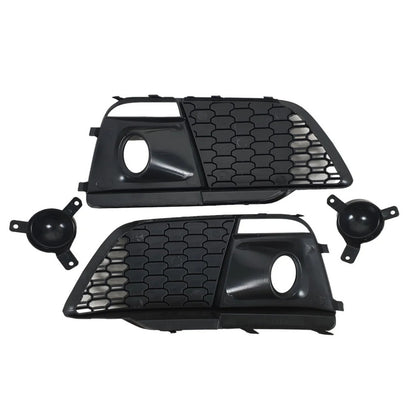 Fog light grilles with fog lamp RS-Style (Sport, 2017-2020, 2 pcs, Black) for Audi Q5 2017-2025 - image 3