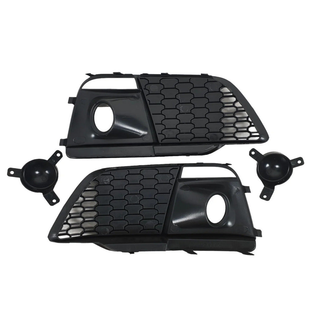 Fog Light Grilles with Fog Lamp RS-Style (Sport, 2017-2020, 2 pcs, Black) for Audi Q5 2017-2025 - image 3