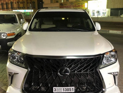 Front bumper for 2008-2015 in the style of restyling (for painting) for Lexus LX570/450d - Reelken Auto