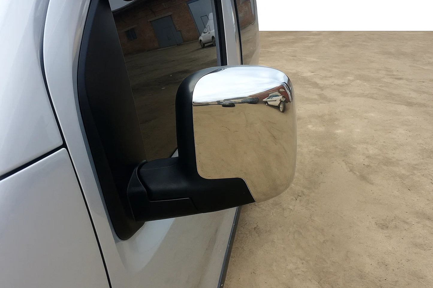 Mirror Covers Caps (2 pcs, Stainless Steel) for Citroen Nemo 2007-2017 - image 1