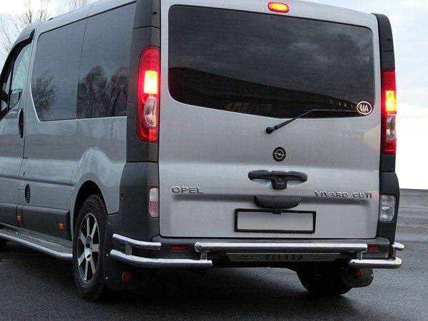 Rear protection AK-Special (stainless steel) for Renault Trafic 2001-2015 - Reelken Auto