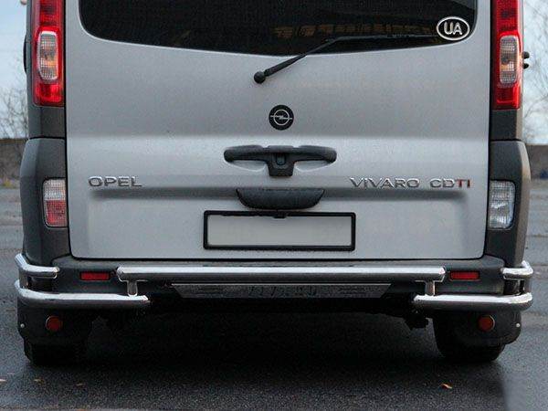 Rear protection AK-Special (stainless steel) for Renault Trafic 2001-2015 - Reelken Auto