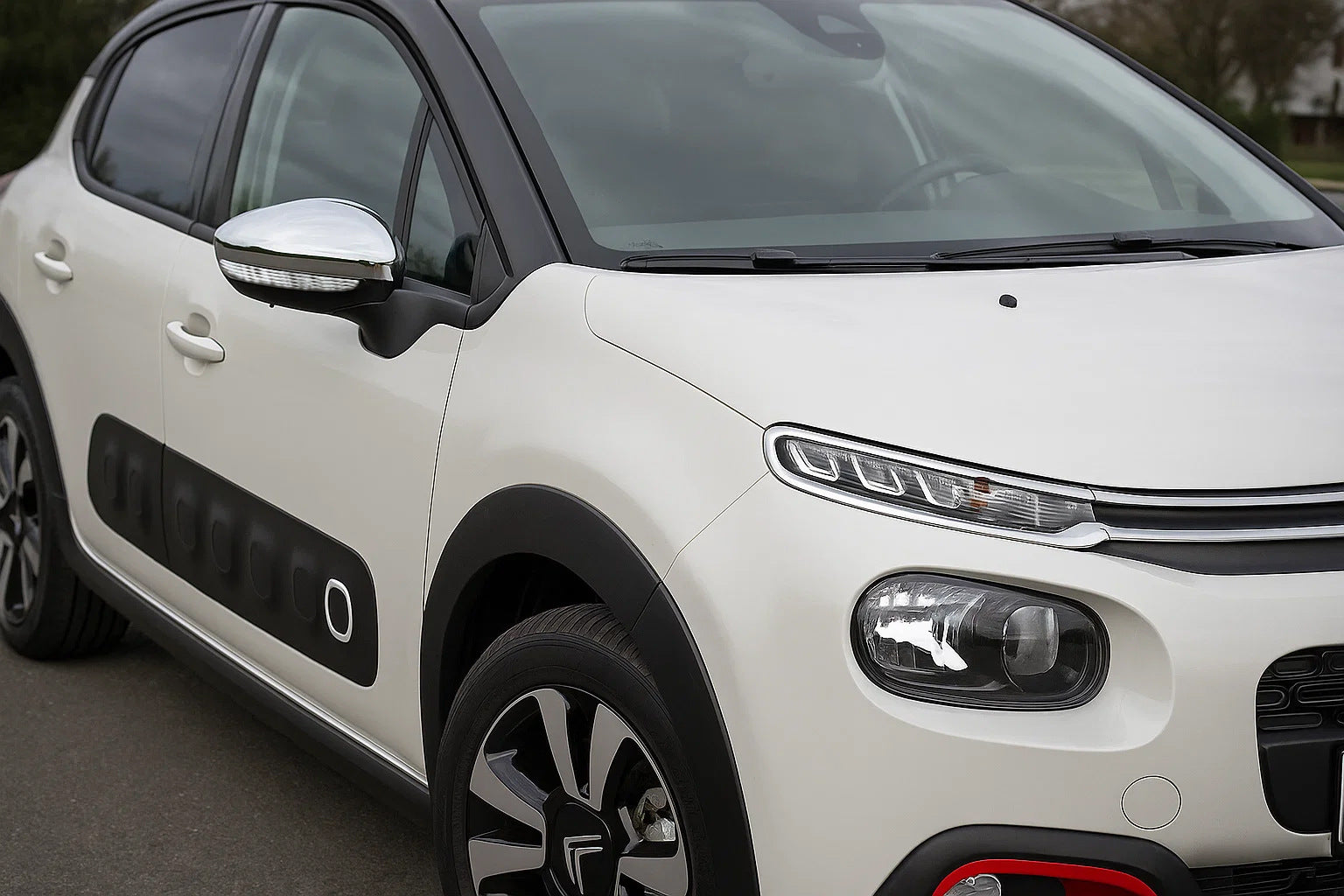 Mirror Covers (2 pcs, Stainless Steel) for Citroen C-3 2016-2023 - image 1