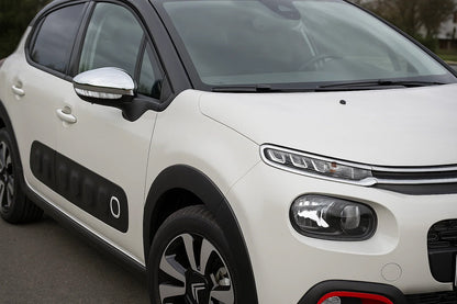 Mirror Covers (2 pcs, Stainless Steel) for Citroen C-3 2016-2023 - image 1