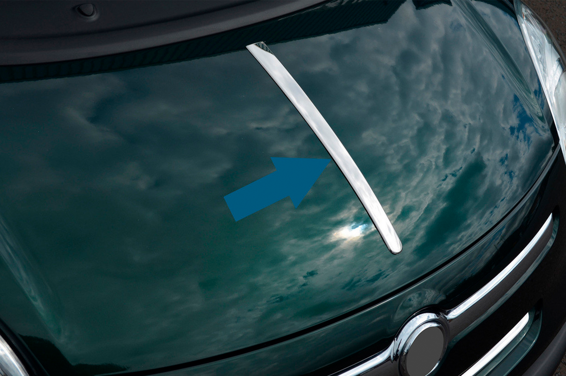 Hood strip (stainless steel) for Fiat 500/500L 2013-2022 - image 1