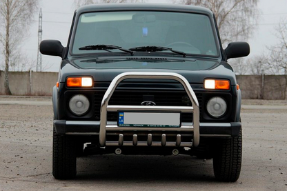 Bull Bar QT007 (Stainless Steel) for Lada Niva та Urban 1977- - image 1