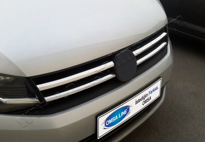 Lining on the grille (2 PCs, stainless steel) for Volkswagen Caddy 2015-2020 - image 11