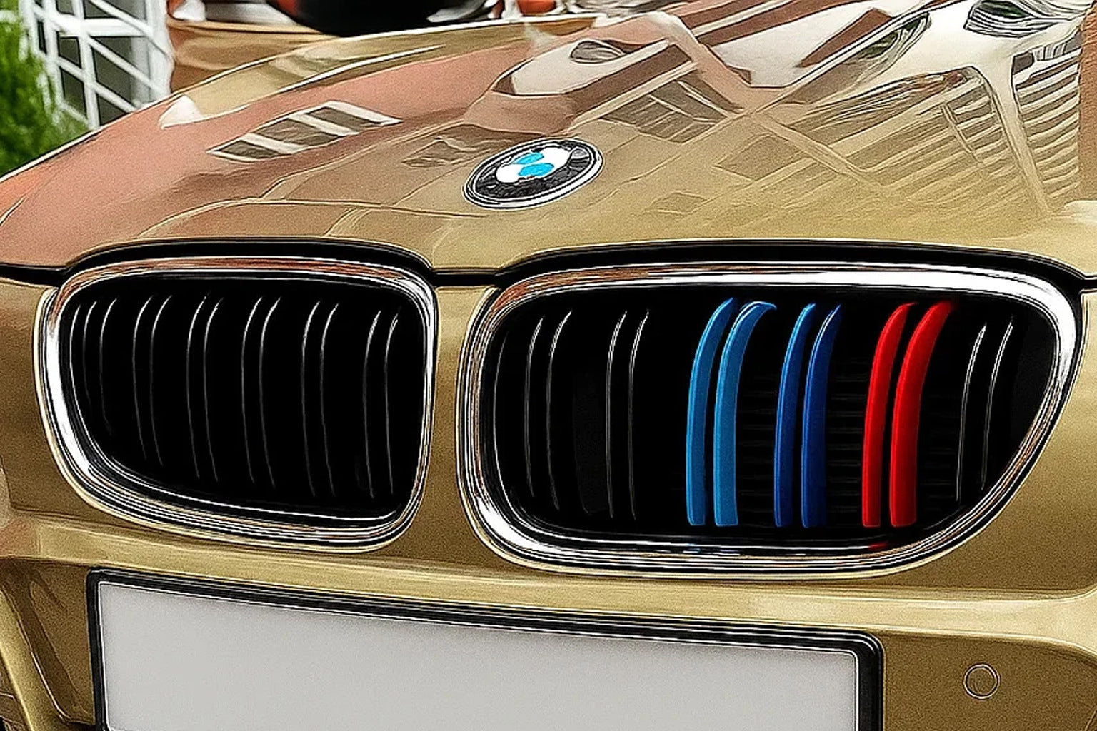 M-Look Kidney Grilles (for 2005-2009, M-Color with Chrome Trim) for BMW 3 Series E92/E93 2006–2013 - image 1