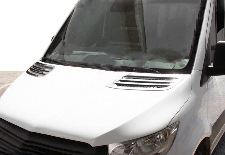 Covers for the air intake Carmos (2 pcs., stainless steel) for Mercedes Sprinter W907/W910 2018↗ - Reelken Auto