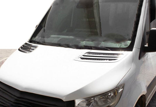 Covers for the air intake Carmos (2 pcs., stainless steel) for Mercedes Sprinter W907/W910 2018↗ - Reelken Auto