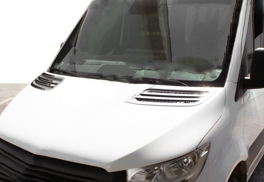 Air Intake Covers Carmos (2 pcs, Stainless Steel) for Mercedes Sprinter W907/W910 2018- - image 1