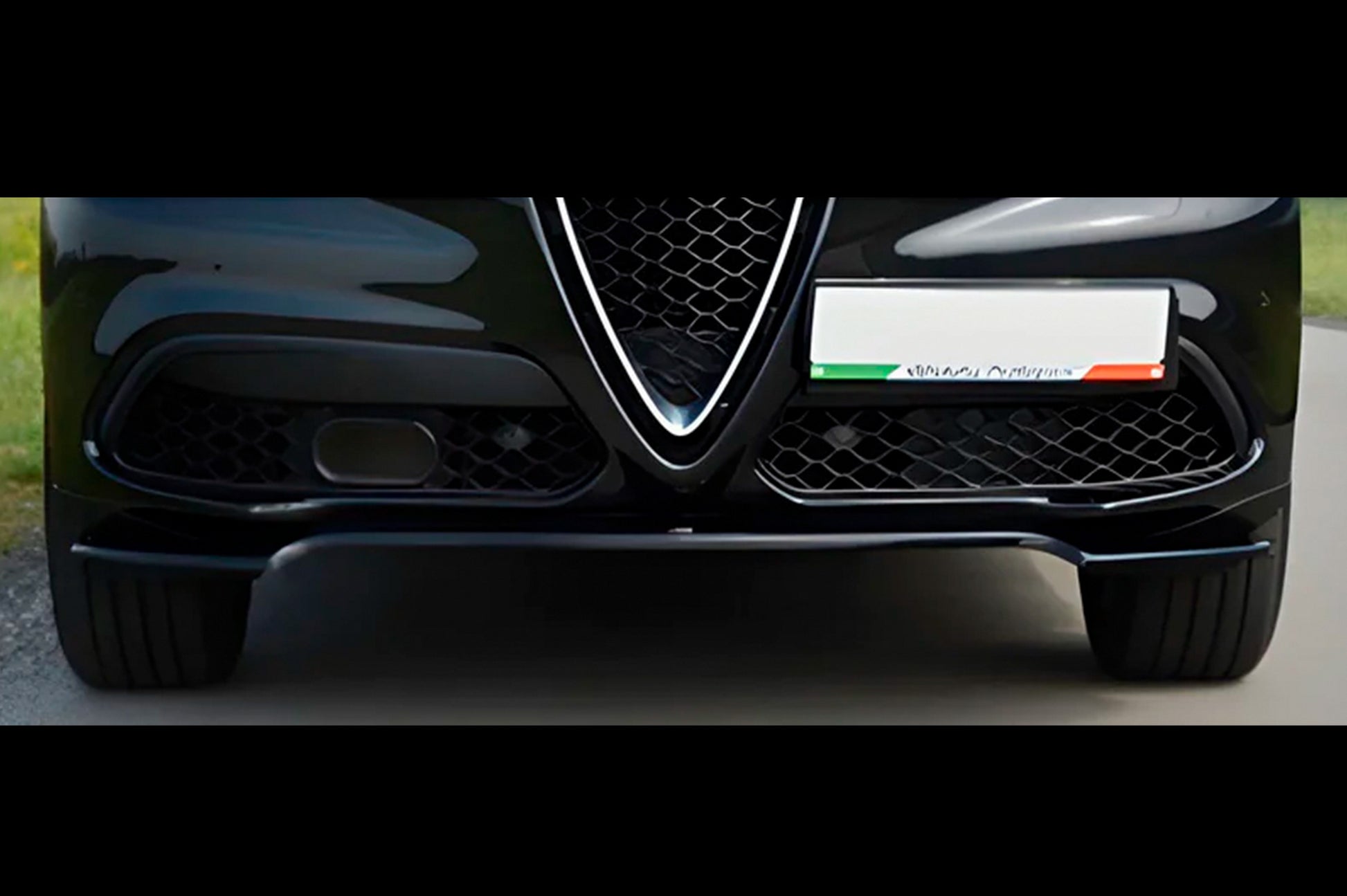 Front Lip Spoiler DPT V-1 (ABS, Gloss Black) for Alfa Romeo Stelvio 2016- - image 1