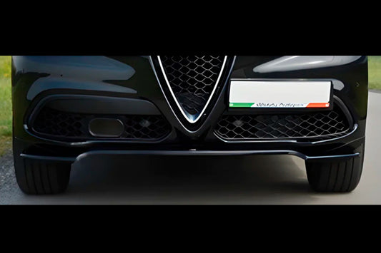 Front Lip Spoiler DPT V-1 (ABS, Gloss Black) for Alfa Romeo Stelvio 2016- - image 1