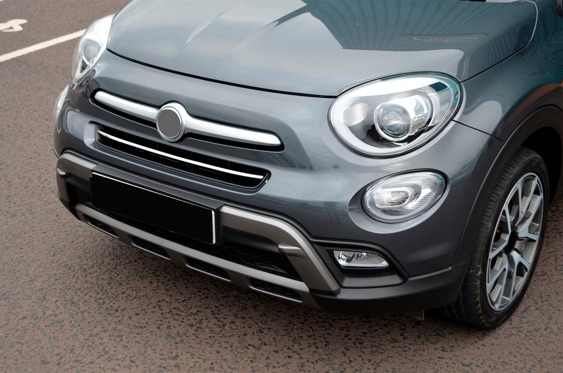 Stainless steel front bumper protector for Fiat 500X 2014-2024 - image 4