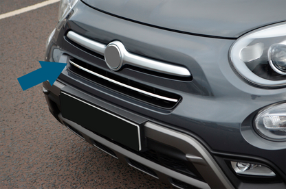 Stainless steel front bumper protector for Fiat 500X 2014-2024 - image 1