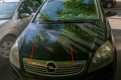 Chrome Grille Covers (6 pcs, Stainless Steel) for Opel Zafira B 2005-2011 - image 1