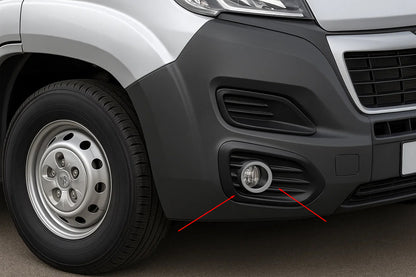 Chrome Fog Light Covers (Stainless Steel) for Citroen Jumper 2007-2025 - image 1