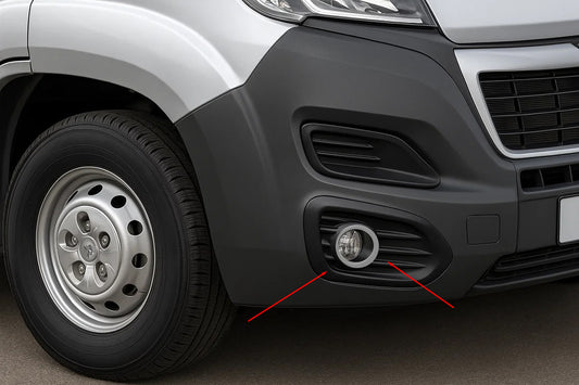 Fog light covers (4 pcs, stainless steel) for Fiat Ducato 2006-2025 - image 1
