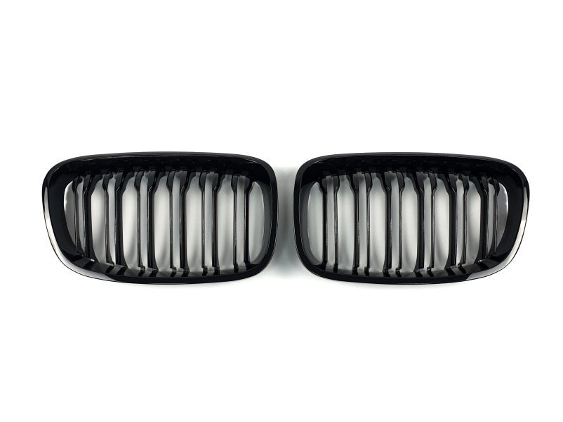 Kidney Grilles M-Look (2011-2014, Gloss Black) for BMW 1 Series F20/F21 2011-2019 - image 2