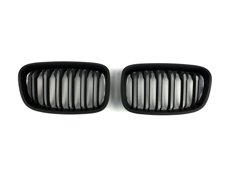 M-Look Kidney Grilles (2011-2014, Matte Black) for BMW 1 Series F20/F21 2011-2019 - image 2