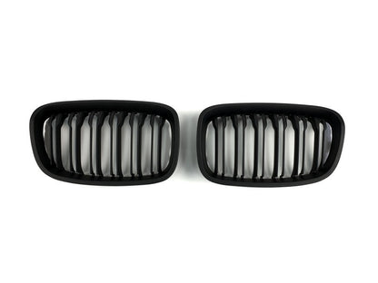 M-Look Kidney Grilles (2011-2014, Matte Black) for BMW 1 Series F20/F21 2011-2019 - image 2
