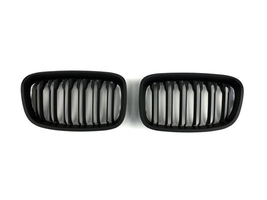 M-Look Kidney Grilles (2011-2014, Matte Black) for BMW 1 Series F20/F21 2011-2019 - image 2