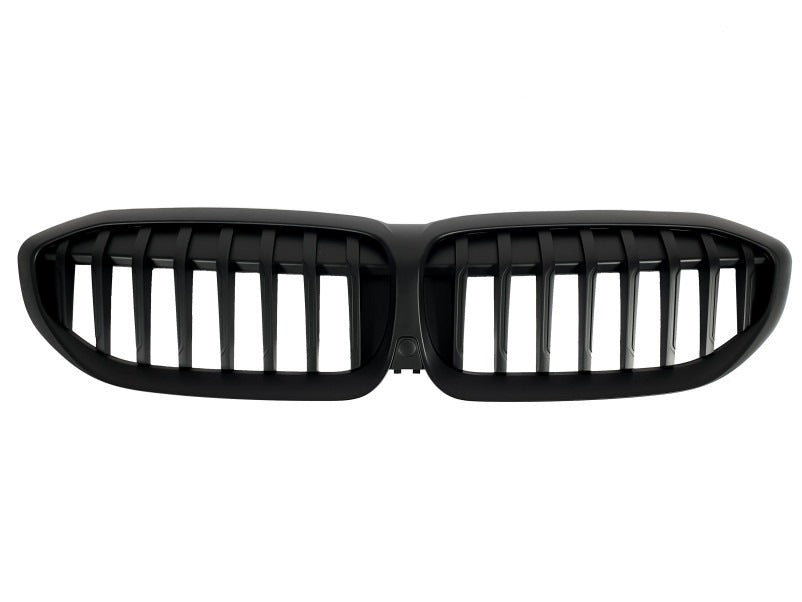 Kidney Grilles 1 Bar (2018-2022, Black Matte) for BMW 3 Series G20/G21 2018- - image 2