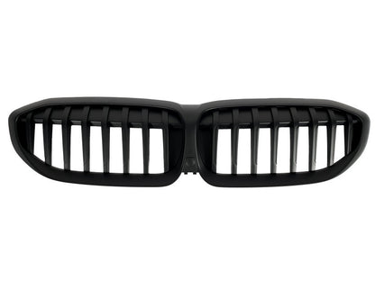 Kidney Grilles 1 Bar (2018-2022, Black Matte) for BMW 3 Series G20/G21 2018- - image 2