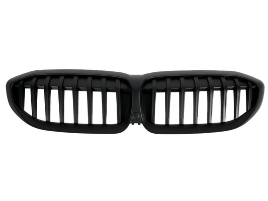 Kidney Grilles 1 Bar (2018-2022, Black Matte) for BMW 3 Series G20/G21 2018- - image 2