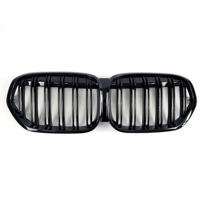 Kidney Grilles M-Look (2020-2022, Gloss Black) for BMW X1 F48 2015-2022 - image 2