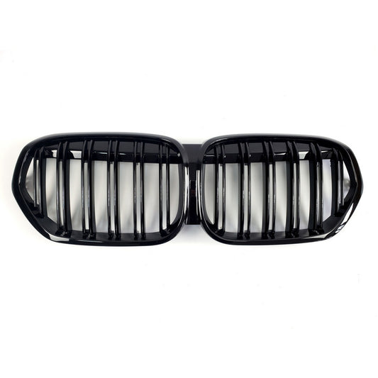 Kidney Grilles M-Look (2020-2022, Gloss Black) for BMW X1 F48 2015-2022 - image 2