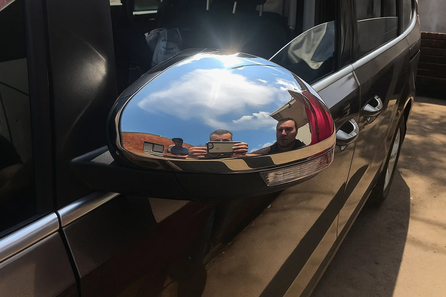 Mirror Covers (2 pcs, Stainless Steel) for Volkswagen Sharan 2010-2023 - image 4