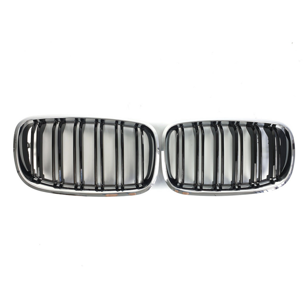 Kidneys M-Look (Gloss Black with Chrome Trim) for BMW X5 E70 2007-2013 - image 2